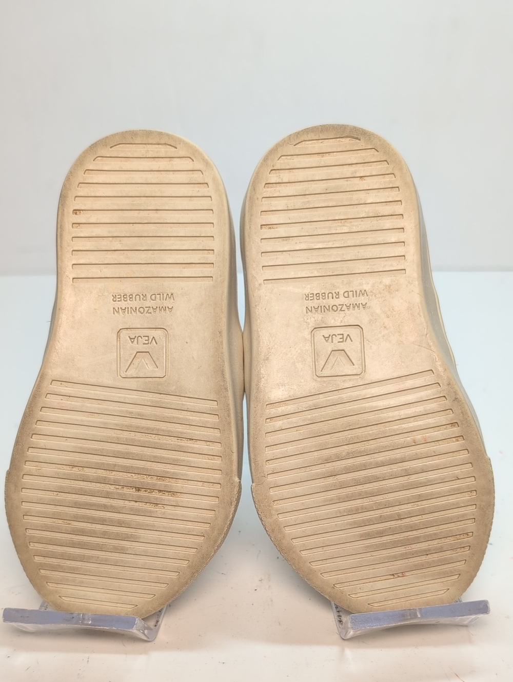 Kids toddler Esplar White leather Sneaker w/ Navy V Accent. unisex size 7 EU 23 - Picture 5 of 15